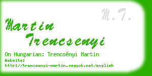 martin trencsenyi business card